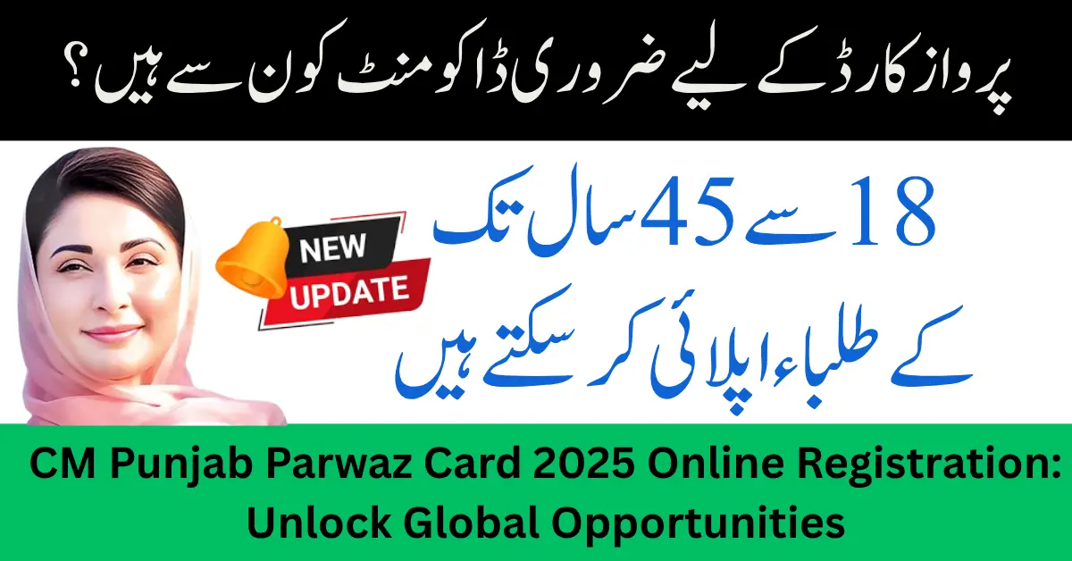 CM Punjab Parwaz Card 2025 Online Registration: Unlock Global Opportunities